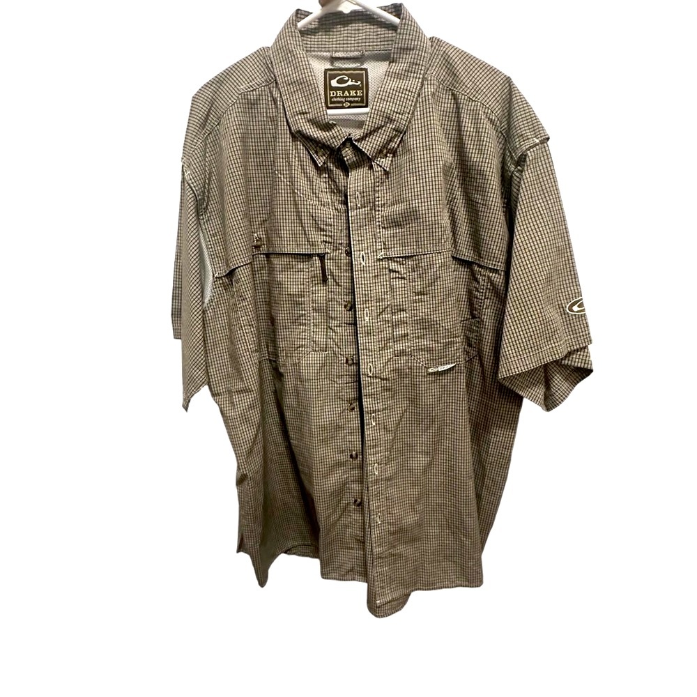 Men’s Big & Tall Drake Clothing Company Vented  Fishing Shirt Size 2X